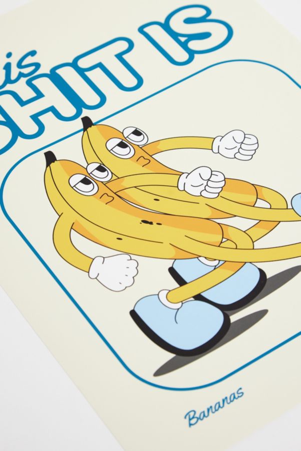 Slide View: 2: Cactus Tree Club Bananas Wall Art Print