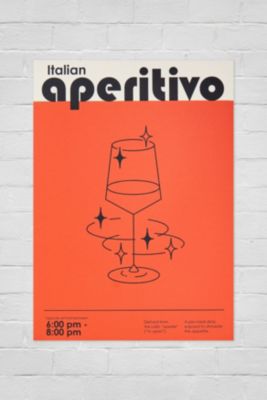 El Club de Arte de Pared Aperitivo Italiano 30x40 Impresión de Arte de Pared