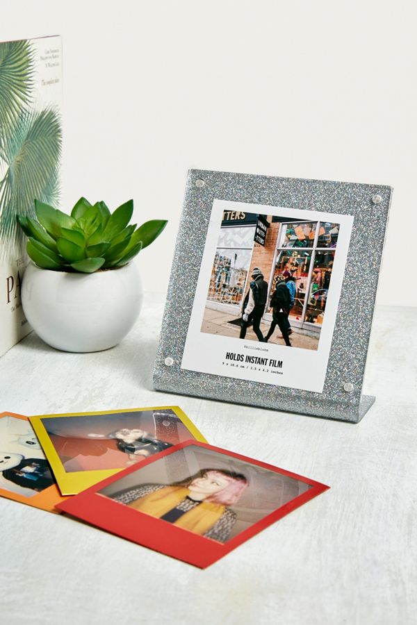 Silver Glitter Polaroid Photo Frame Urban Outfitters UK