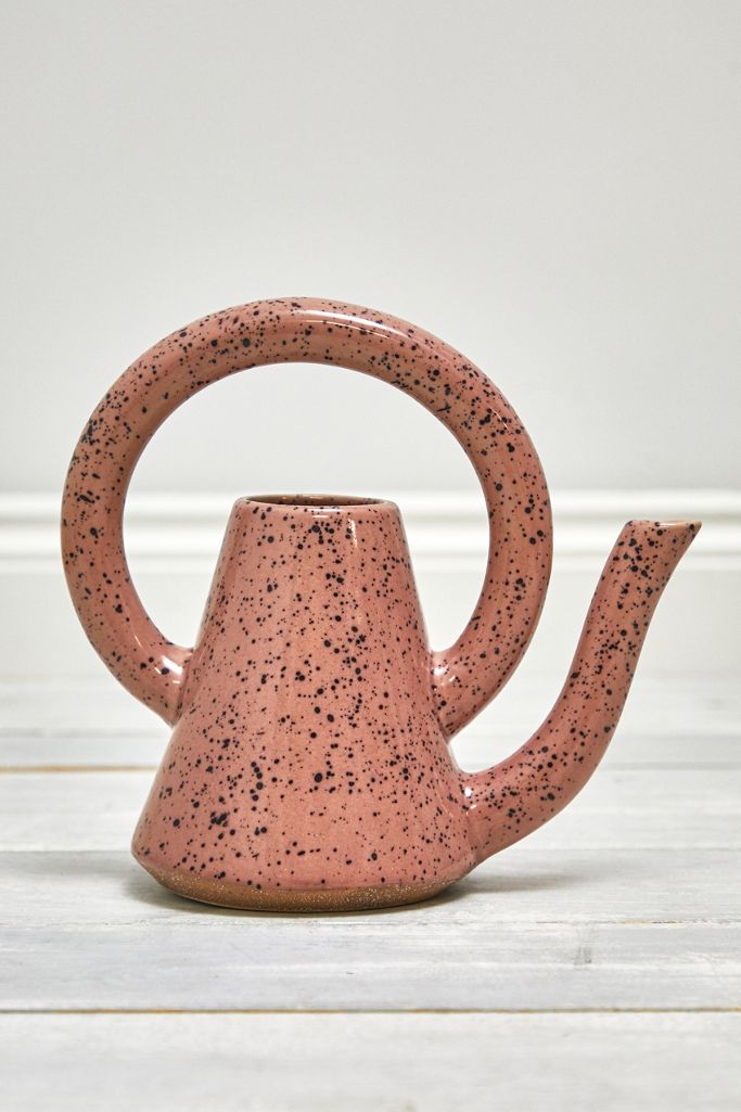 Kiera Speckled Ceramic Watering Can | Urban Outfitters UK