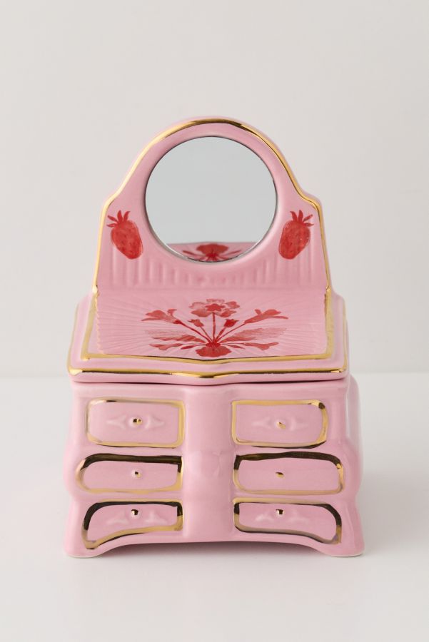 Vista de diapositivas: 2: Pink Dresser Trinket Box