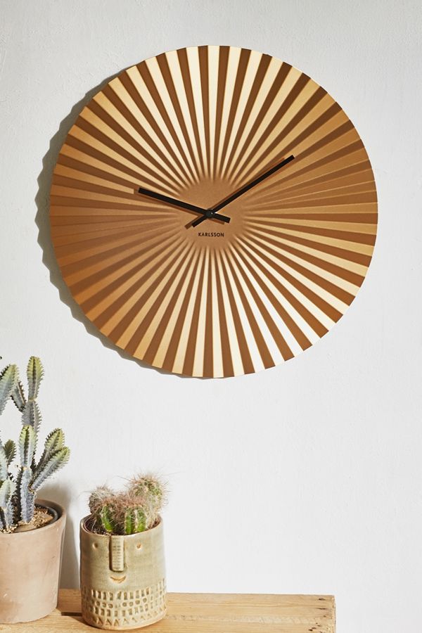 Karlsson Gold Sensu Wall Clock Urban Outfitters UK