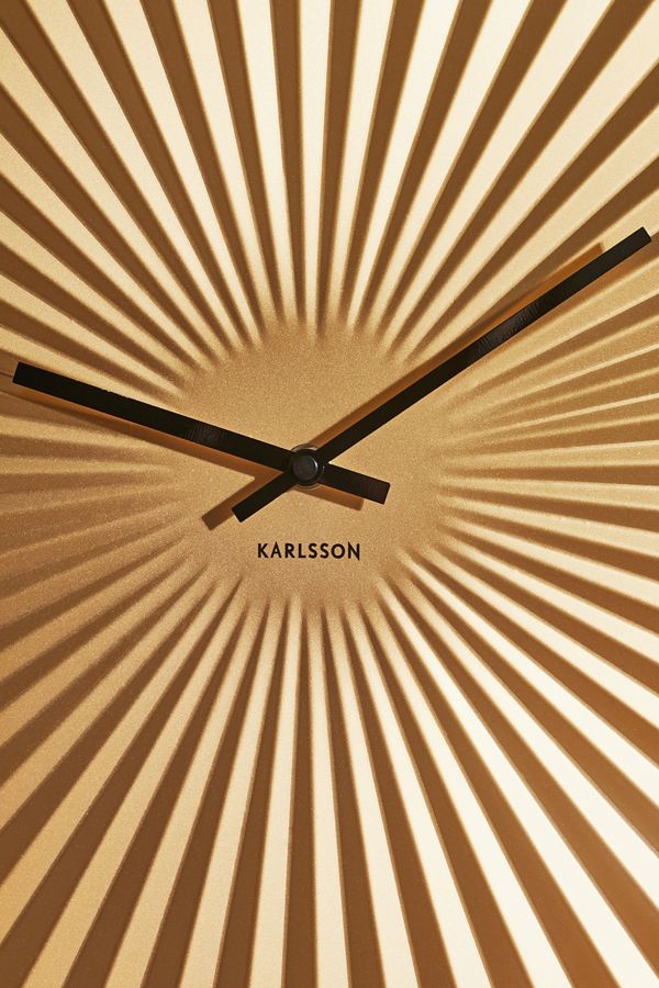 Karlsson Gold Sensu Wall Clock Urban Outfitters UK