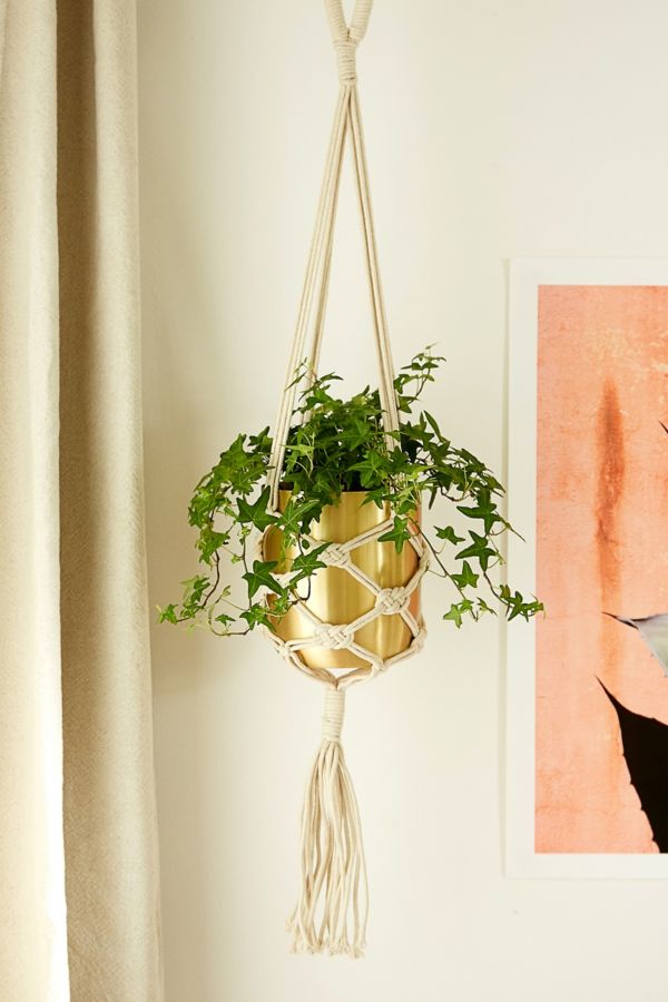 Macrame Hanging Plant Pot Holder Urban Outfitters Uk