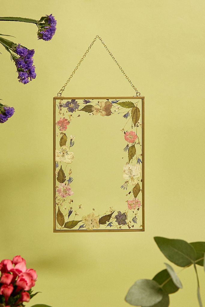 Pressed Floral A5 Hanging Frame Urban Outfitters Uk