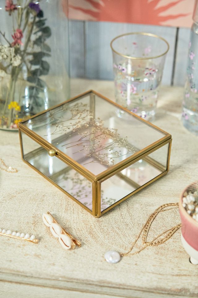 Large Pressed Flower Jewellery Box Urban Outfitters UK
