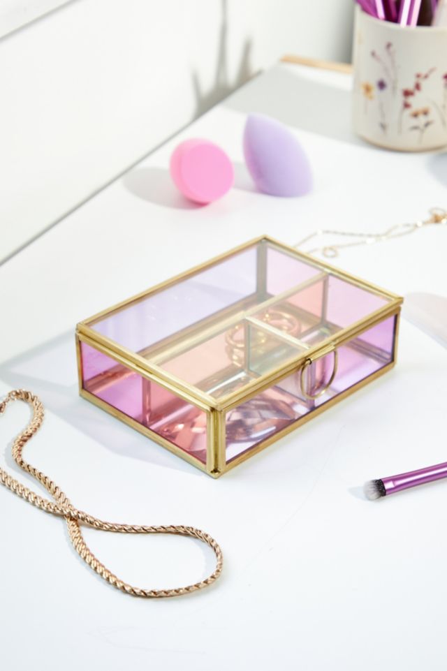 Mini Coloured Glass Jewellery Box | Urban Outfitters UK