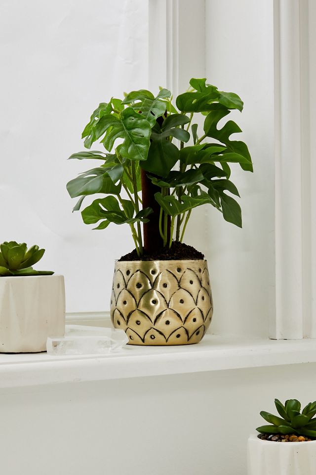 Etched Floral Plant Pot Urban Outfitters UK