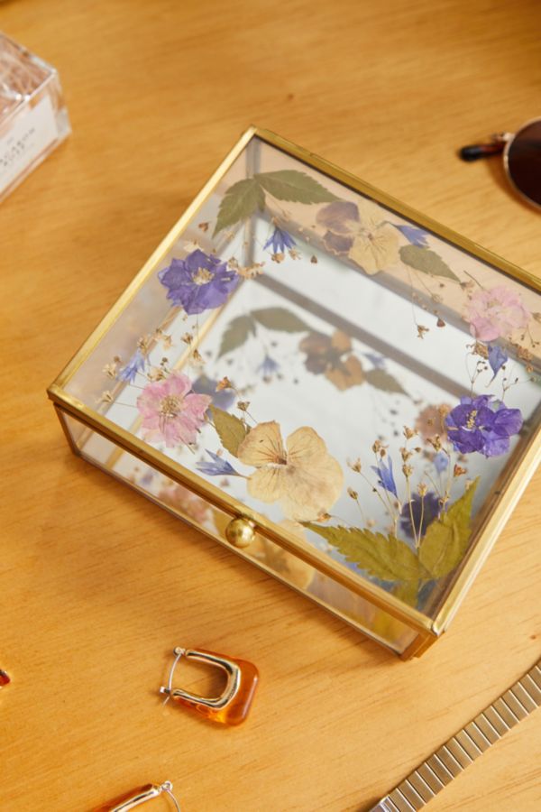 Slide View: 2: Large Pressed Flower Jewellery Box