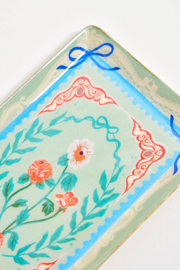 Slide View: 4: Toile Bow Trinket Dish