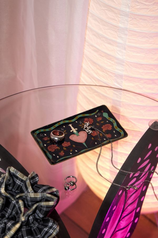 Slide View: 1: Heart & Roses Trinket Tray