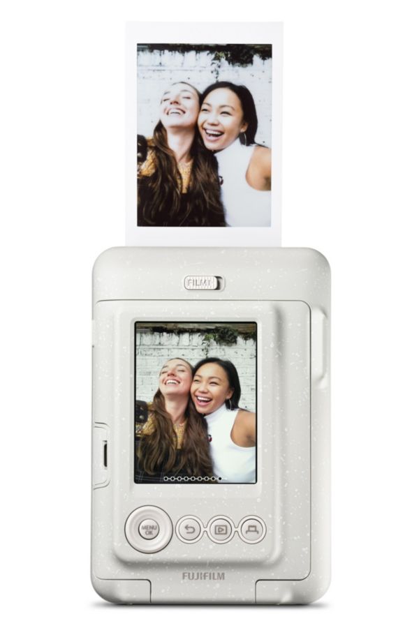 Slide View: 2: Fujifilm Neblig Weiß Instax Mini LiPlay Sofortbildkamera