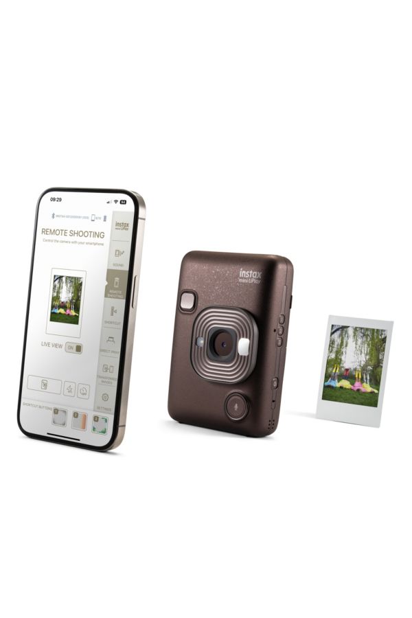 Vista diapositiva: 4: Fotocamera Istantanea Fujifilm Deep Bronze Instax Mini LiPlay