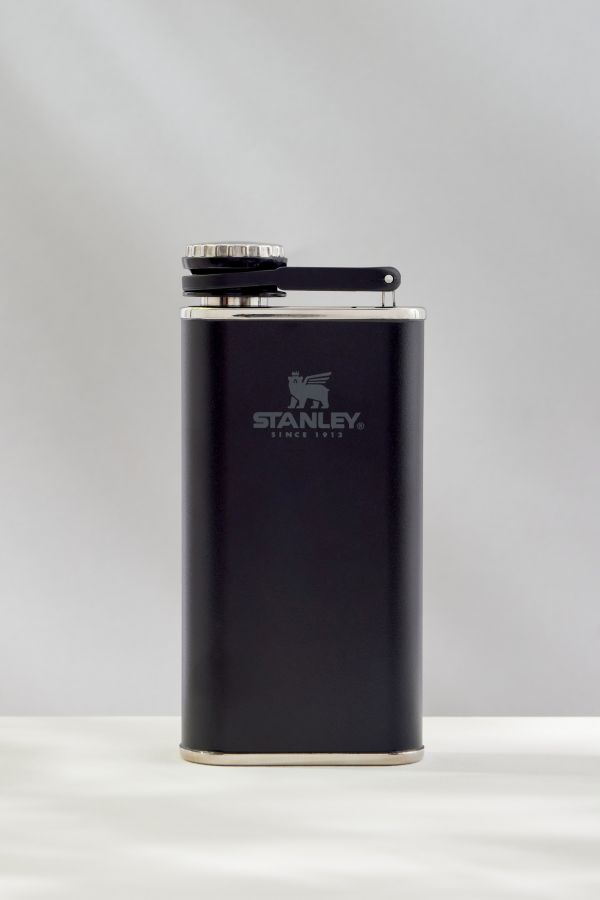 Slide View: 1: Stanley Black Classic Easy Fill Wide Mouth Flask 