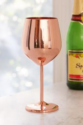 Copper Metallic Wine Glass Urban Outfitters De