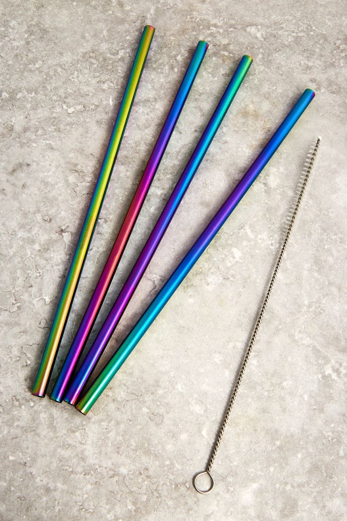 Dreamle Lot De 4 Pailles Portables En Métal De 7 Cm, Pailles