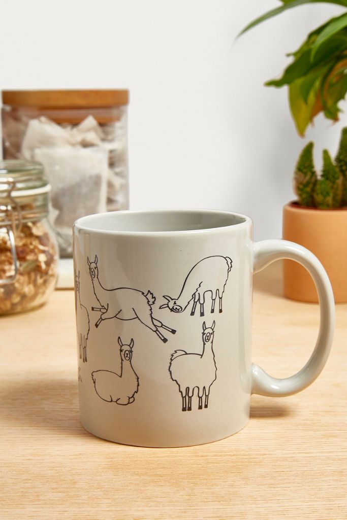 Llama Print Mug Urban Outfitters UK