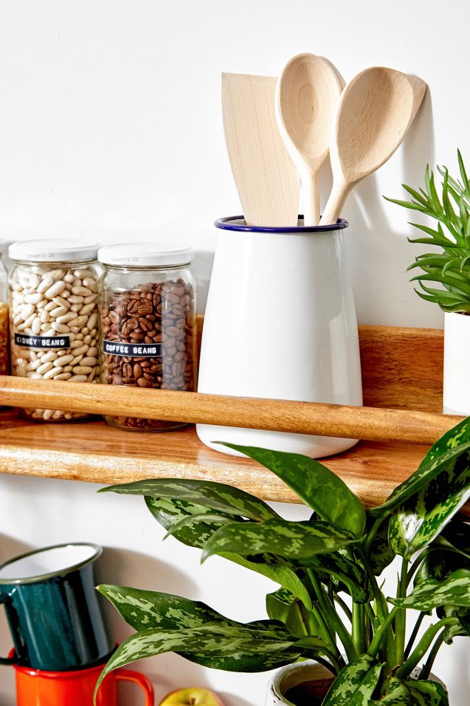 Falcon Enamelware Blue Utensil Holder Urban Outfitters UK