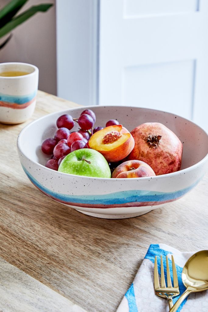Soft Stripe Serving Bowl | Urban Outfitters UK