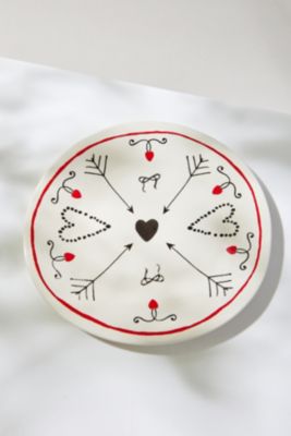 Whimsical Arrow Heart Plate