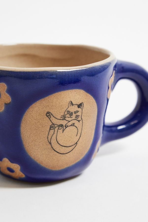 Vista de diapositivas: 4: Taza de Cerámica Peakaboo Gato Durmiendo