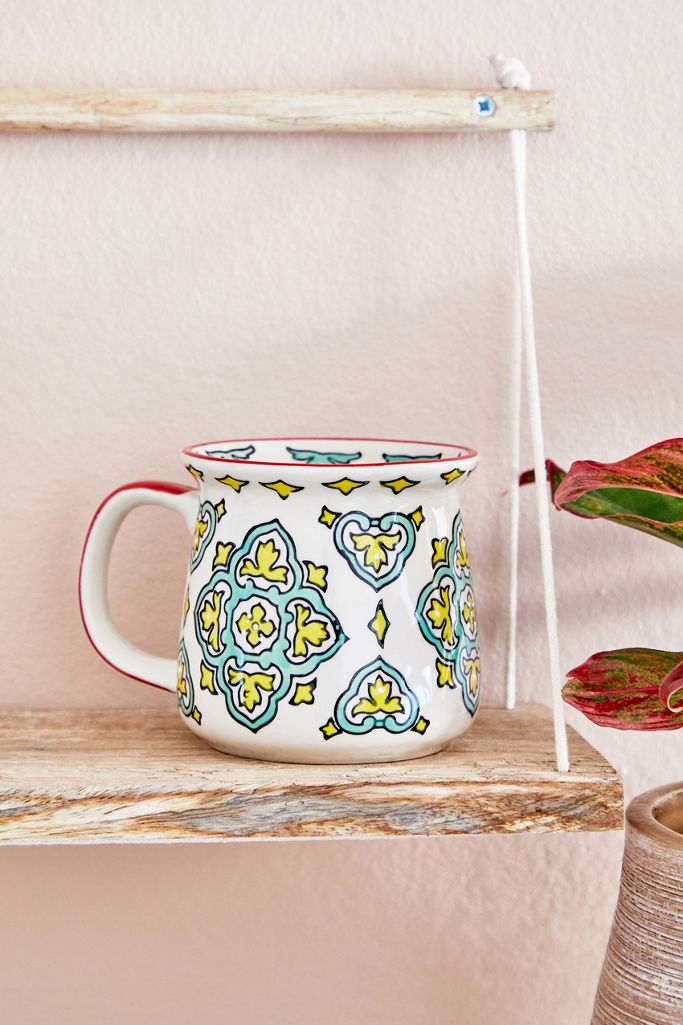 Tile Print Ceramic Mug Urban Outfitters UK