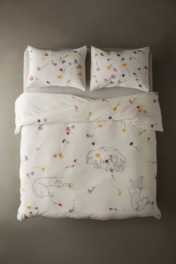 Slide View: 2: Sleepy Cat Duvet Set