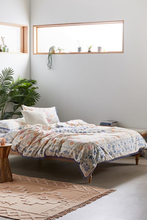 Kimana Blue Duvet Cover Set Urban Outfitters Uk