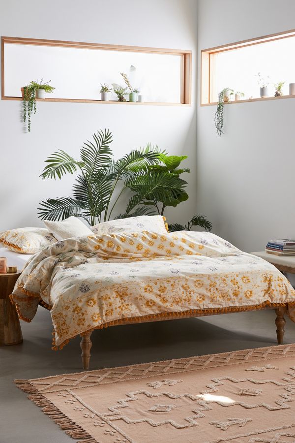 Kimana Yellow Duvet Cover Set Urban Outfitters Uk