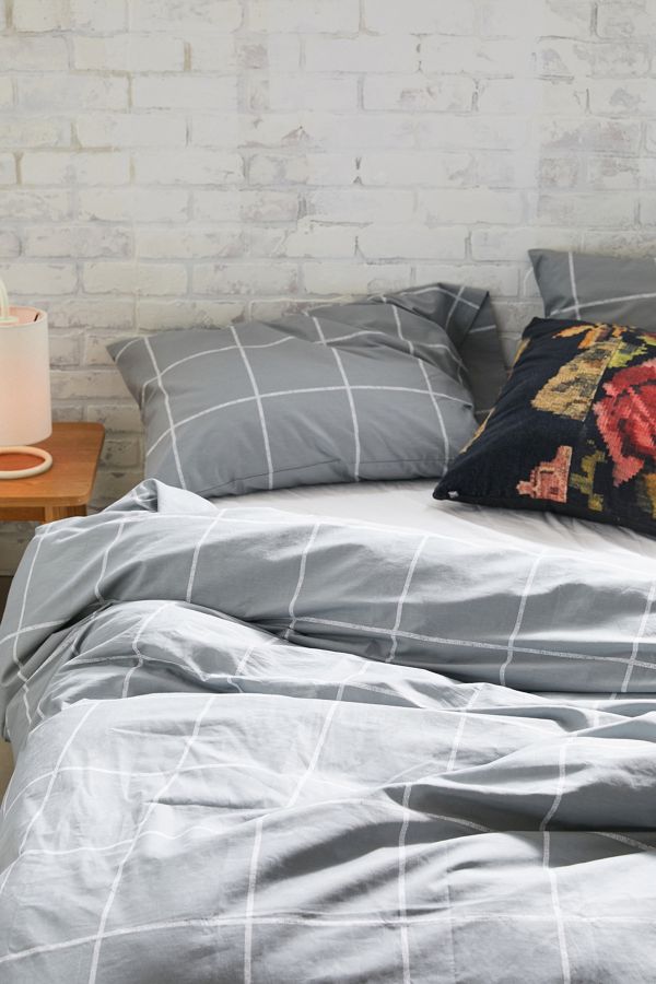 Distressed Check Duvet Cover Set Urban Outfitters Uk