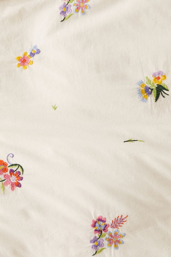 Georgine Embroidered Floral Duvet Cover Set Urban Outfitters Uk