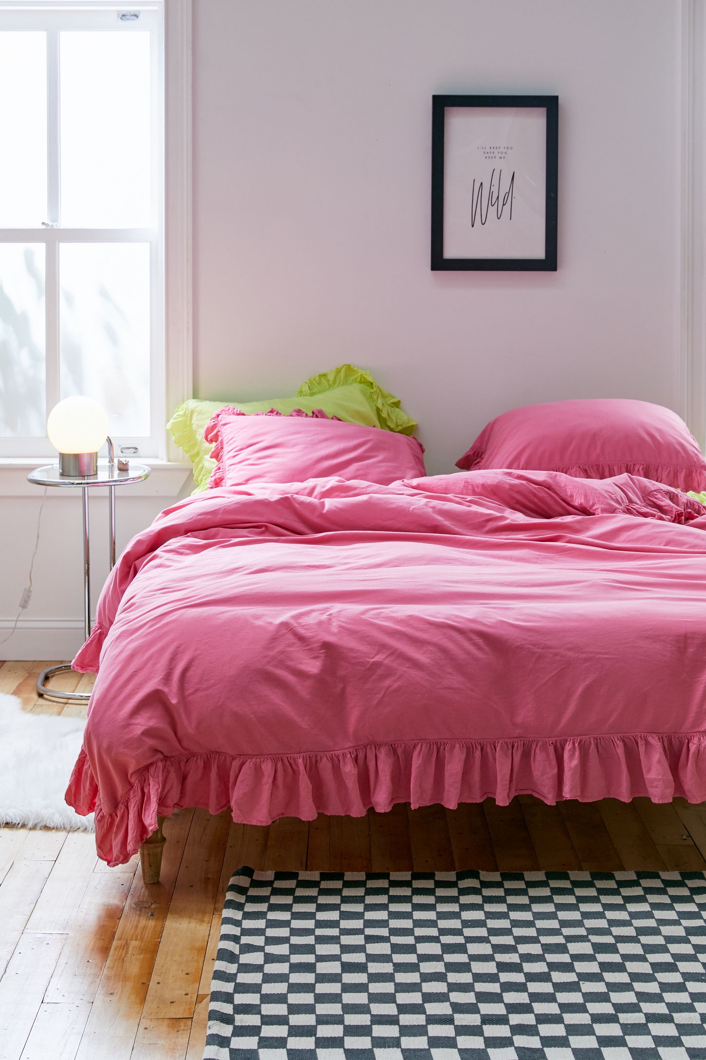 Washed Cotton Frill Duvet Cover Snooze Set Urban Outfitters Uk