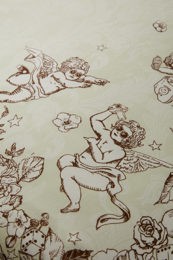 Slide View: 3: Green Cherub Duvet Set