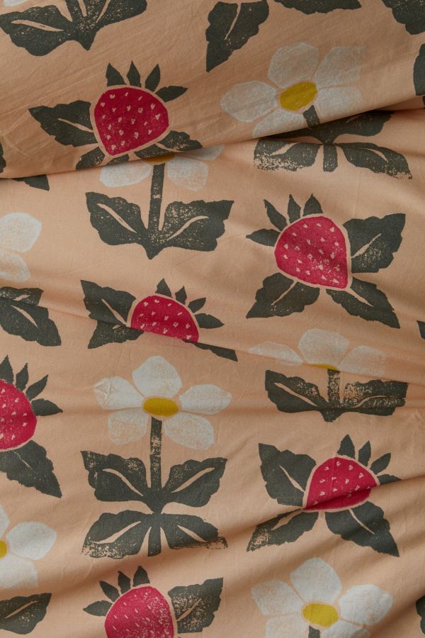 Slide View: 3: Parure de couette Strawberry Stamp