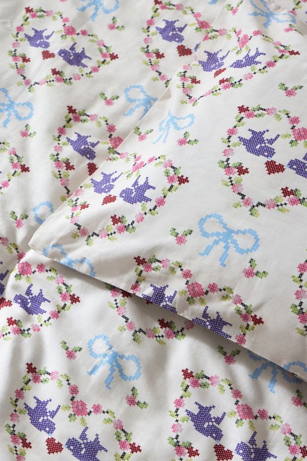 Slide View: 7: Double Love Birds Duvet Set