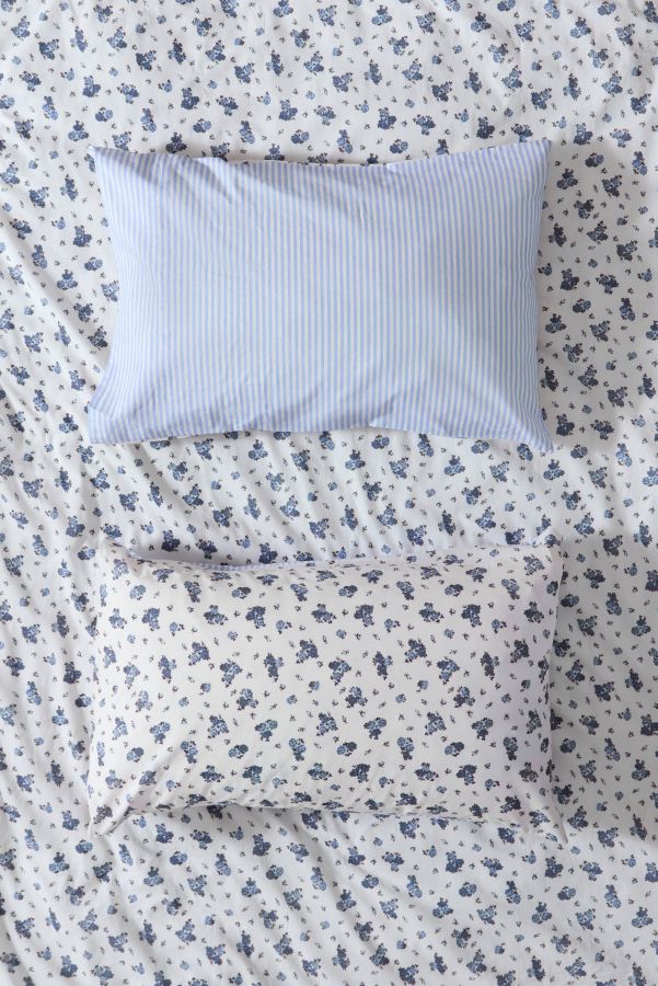 Slide View: 3: Maisie Floral & Stripe Reversible Duvet Set