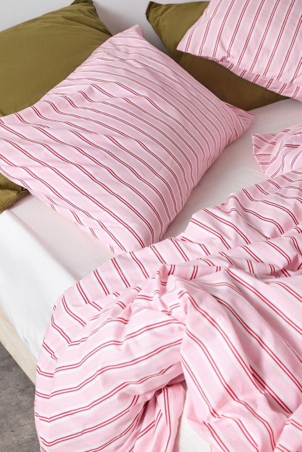 Slide View: 2: Pink & Red Stripe Duvet Set