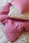 Thumbnail View 2: Pink & Green Stripe Rosebud Reversible Duvet Set