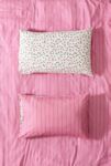 Thumbnail View 4: Pink & Green Stripe Rosebud Reversible Duvet Set