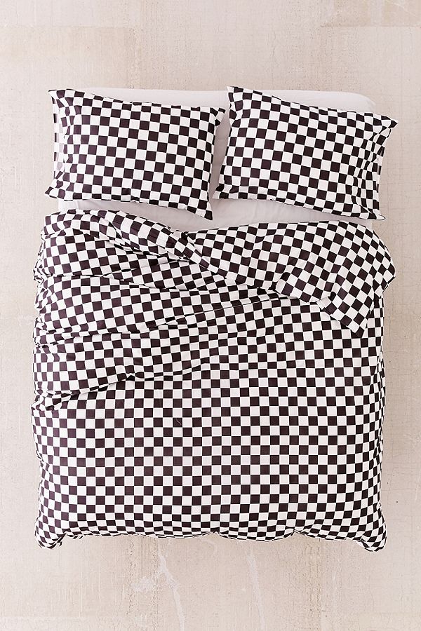 Checkered Duvet Cover Set Urban Outfitters Uk