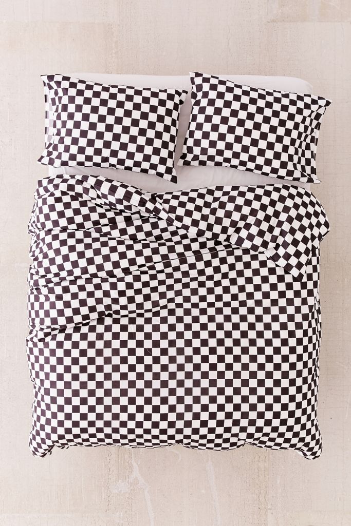 Checkered Duvet Cover Set Urban Outfitters UK