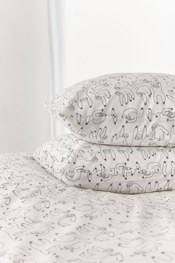 Sloth Print Duvet Cover Set Urban Outfitters UK