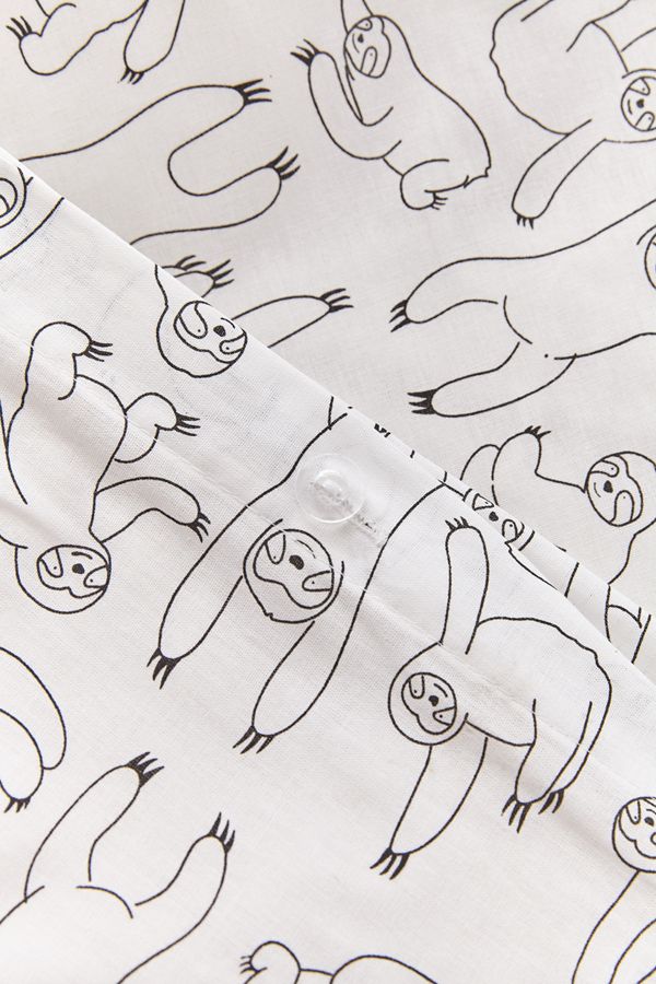 Sloth Print Duvet Cover Set Urban Outfitters UK
