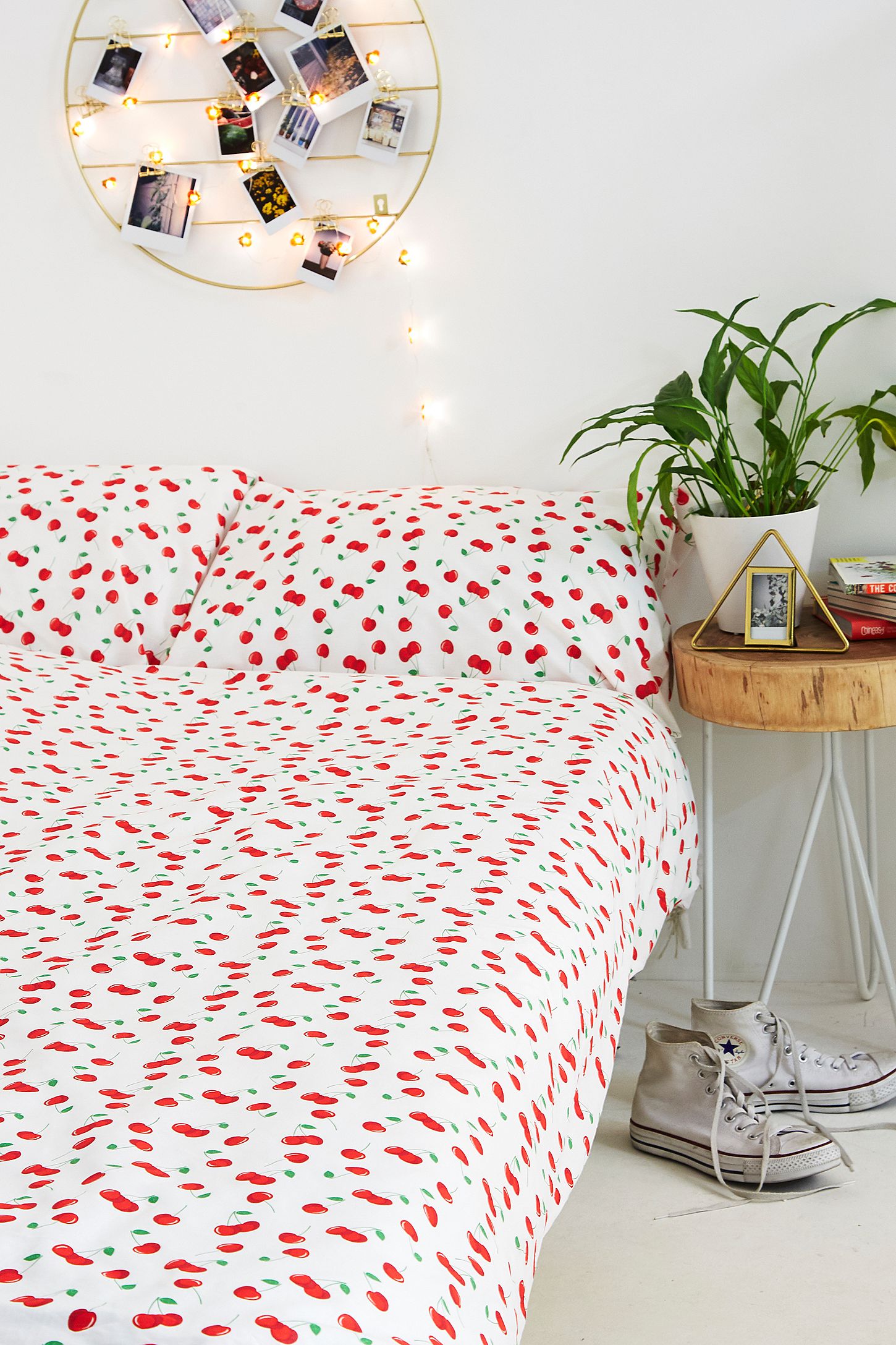 Cherry Print Duvet Cover Set Urban Outfitters Uk