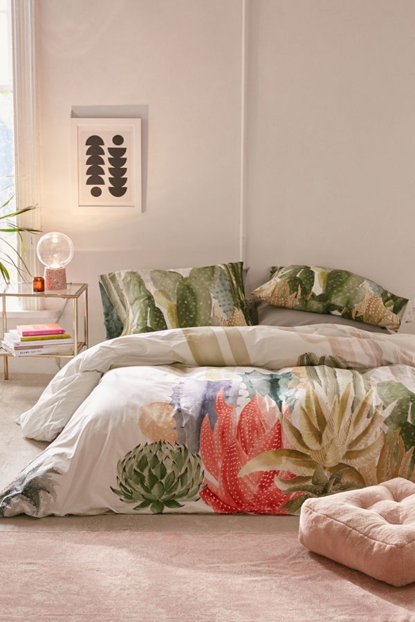 Cactus Scene Duvet Cover Set Urban Outfitters Uk