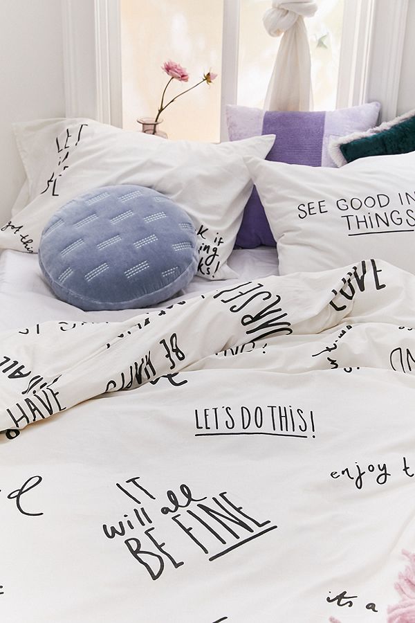 Positive Vibes Duvet Cover Set Urban Outfitters Uk