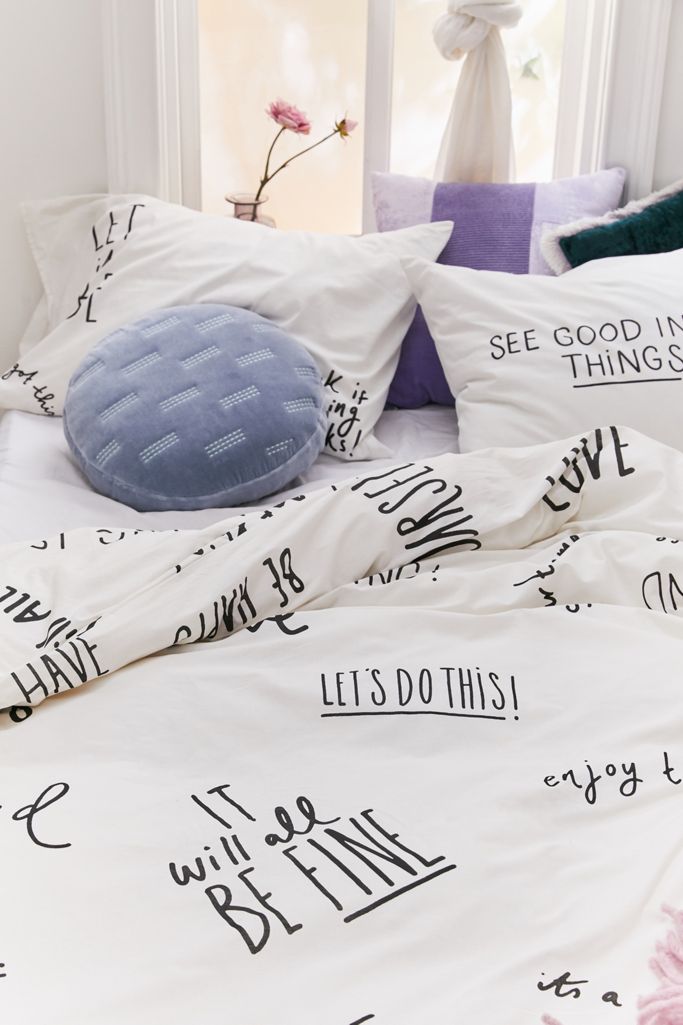 Positive Vibes Duvet Cover Set Urban Outfitters UK