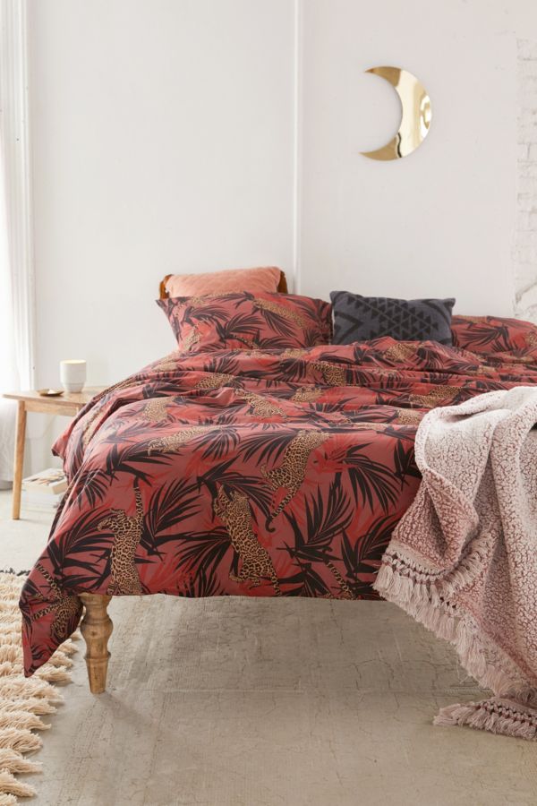 Jungle Cats Duvet Cover Set Urban Outfitters Uk