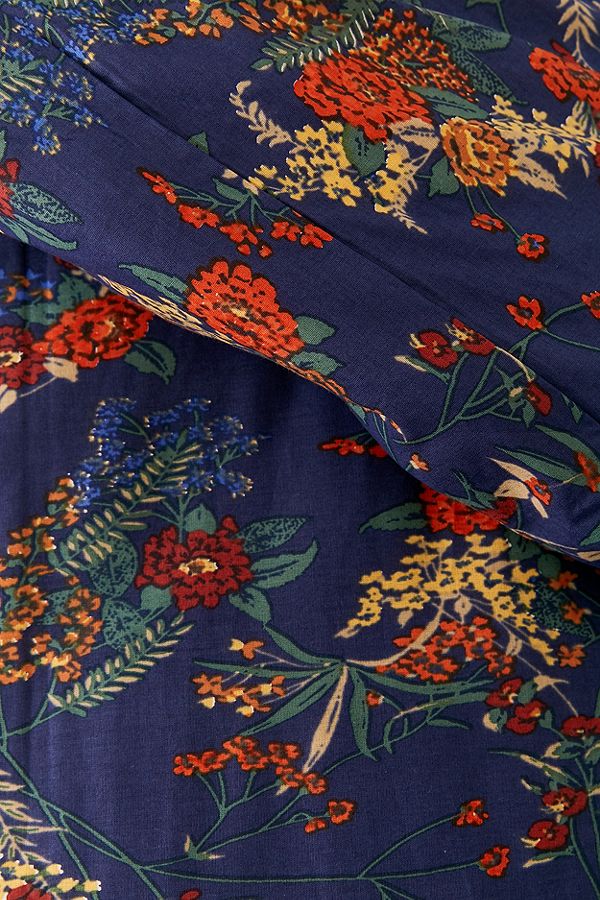 Indigo Floral Bouquet Duvet Cover Set | Urban Outfitters UK