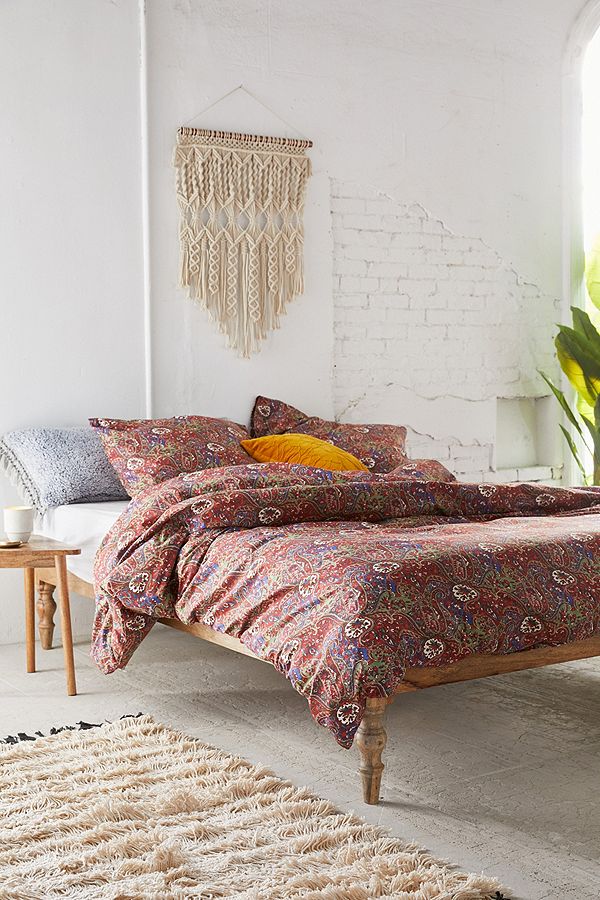 Red Paisley Duvet Cover Set Urban Outfitters Uk